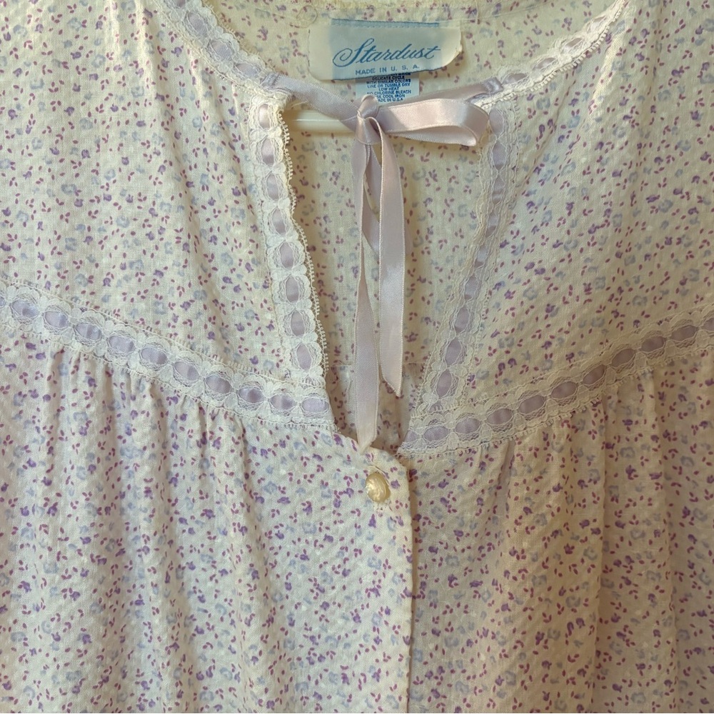 Vintage Stardust Floral Duster House Dress